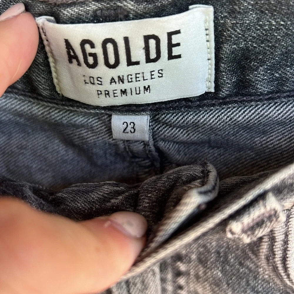 Agolde distressed denim skirt size 23 - Picture 2 of 3